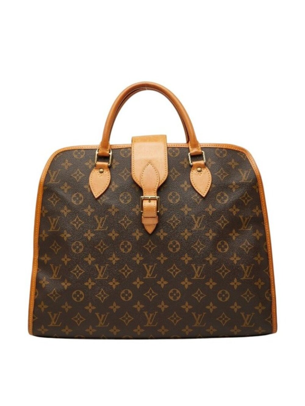 Louis Vuitton Monogram Rivoli Business Briefcase Document Brown Leather 1